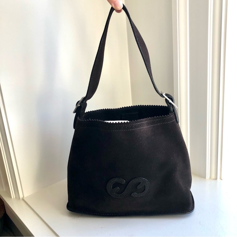 ESCADA Suede Leather Boho Shoulder Bag